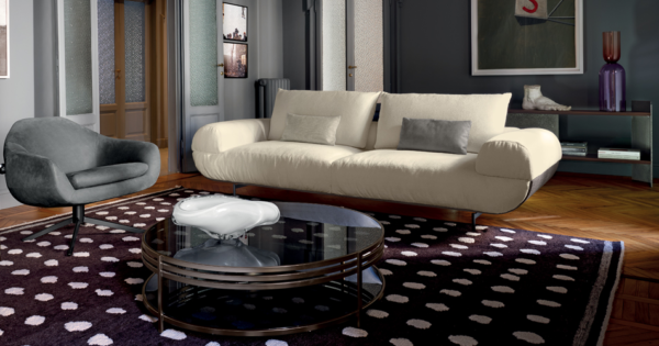 Luxury Italian Leather Sofa for Modern Villas