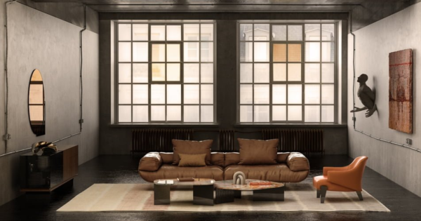Luxury Italian Leather Sofa for Modern Villas