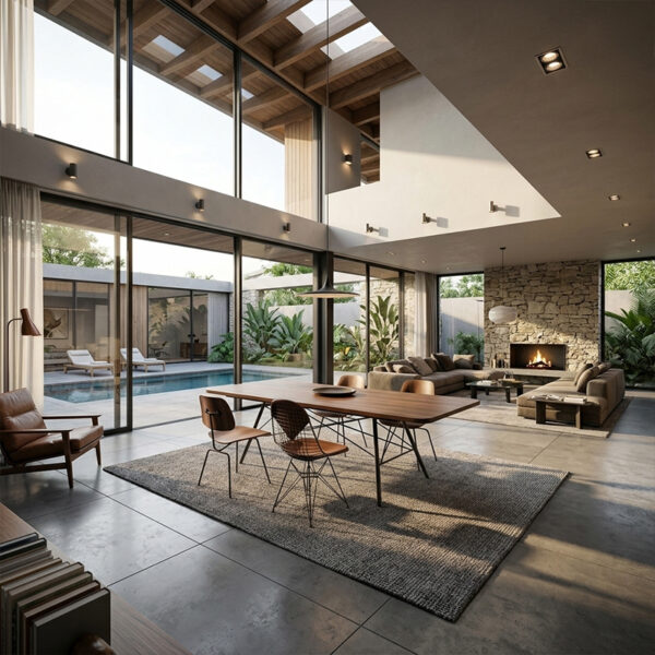 Modern Walnut Dining Table