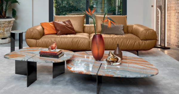 Luxury Italian Leather Sofa for Modern Villas
