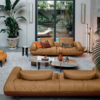 Luxury Italian Leather Sofa for Modern Villas