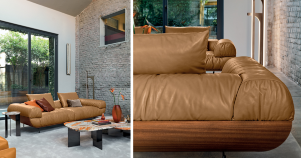 Luxury Italian Leather Sofa for Modern Villas