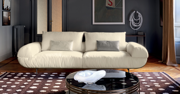 Luxury Italian Leather Sofa for Modern Villas