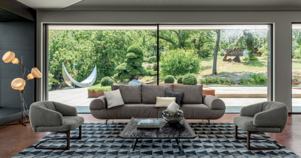 Luxury Italian Leather Sofa for Modern Villas