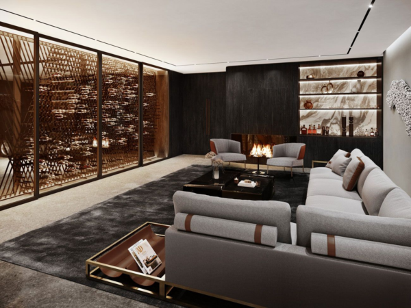 Bespoke Contemporary Sofa Set for Luxury Villa Living Rooms