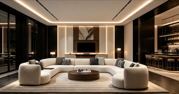 Luxury Modular Sofa for Contemporary Villa Living Rooms