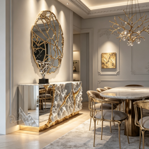 1808160b-be64-4e73-8c18-3ba367d3b9f7 Lapiaz Sideboard | Sculptural Luxury Cabinet for Contemporary Villa Interiors