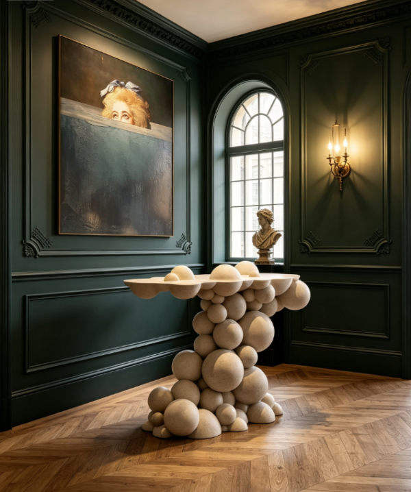 Newton Console Table | Luxury Sculptural Entrance Furniture for Modern Villas