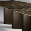 Contemporary Louver Dining Table in Solid Wood