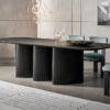 Contemporary Louver Dining Table in Solid Wood