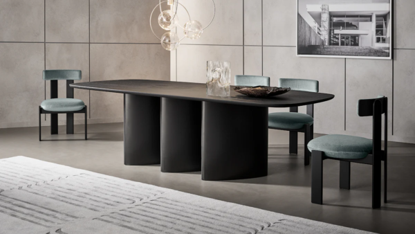 Contemporary Louver Dining Table in Solid Wood