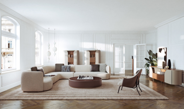 Luxury Modular Sofa for Contemporary Villa Living Rooms