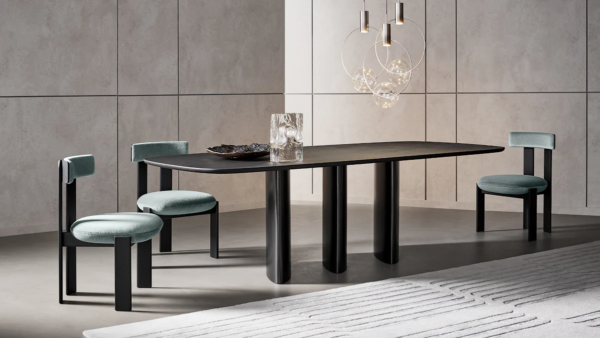Contemporary Louver Dining Table in Solid Wood