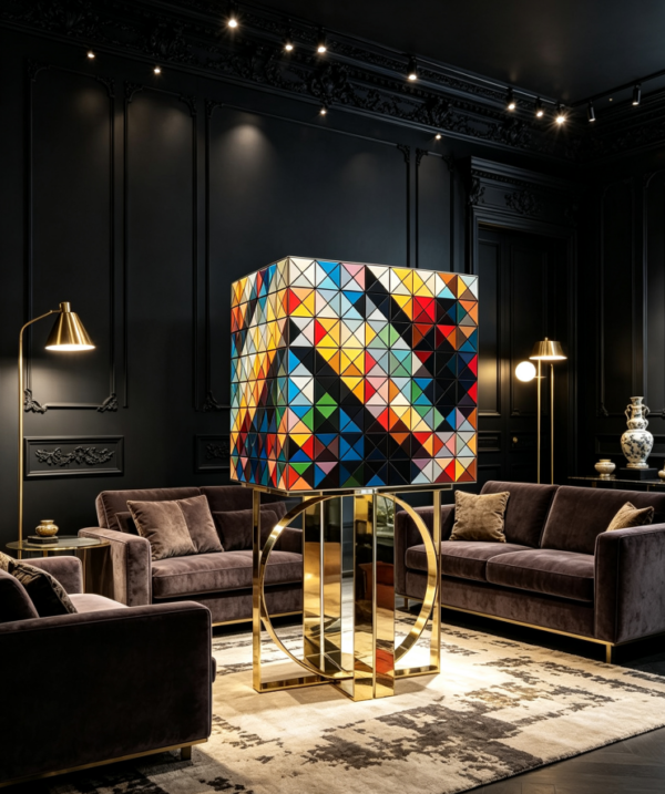 59f25887-90f8-4779-9ab8-cb685388ae5e Pixel Cabinet | Luxury Mosaic Storage Cabinet for Contemporary Villa Interiors