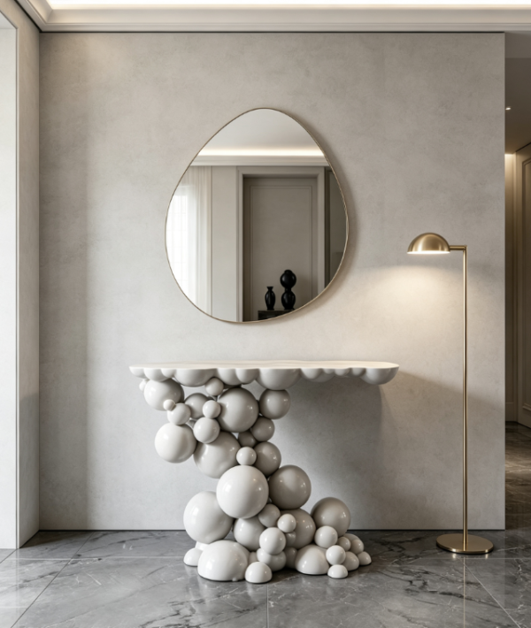 Newton Console Table | Luxury Sculptural Entrance Furniture for Modern Villas