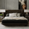 Bespoke Upholstered Bed for Contemporary Luxury Villa Bedrooms