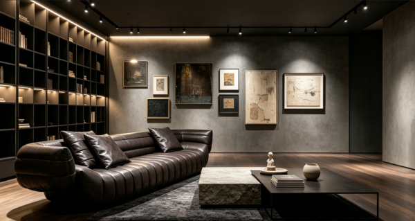 e463152e-da4b-4ebe-bc18-07f0755b74fd Sculptural Italian Leather Sofa for Designer Residences