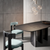 Contemporary Louver Dining Table in Solid Wood