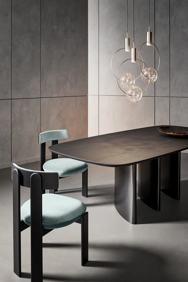 Contemporary Louver Dining Table in Solid Wood
