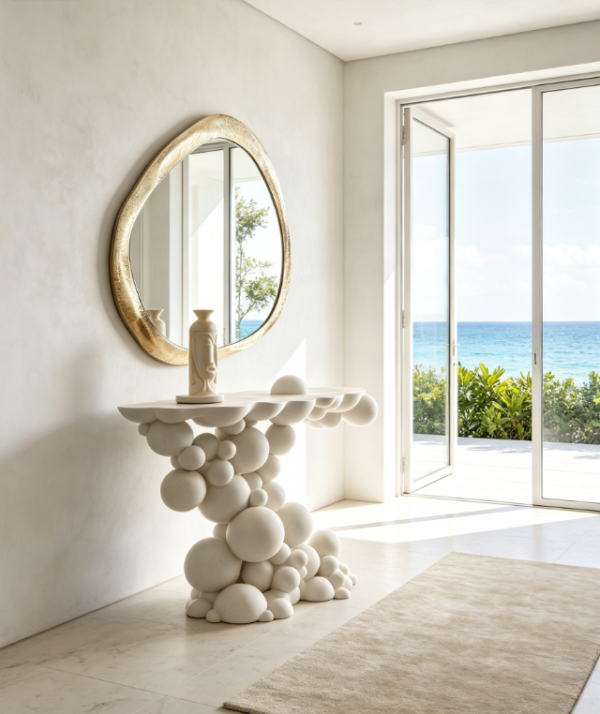 Newton Console Table | Luxury Sculptural Entrance Furniture for Modern Villas