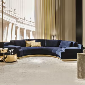Fendi Parsifal Curved Sofa | Designer Sofa for Villa Interiors