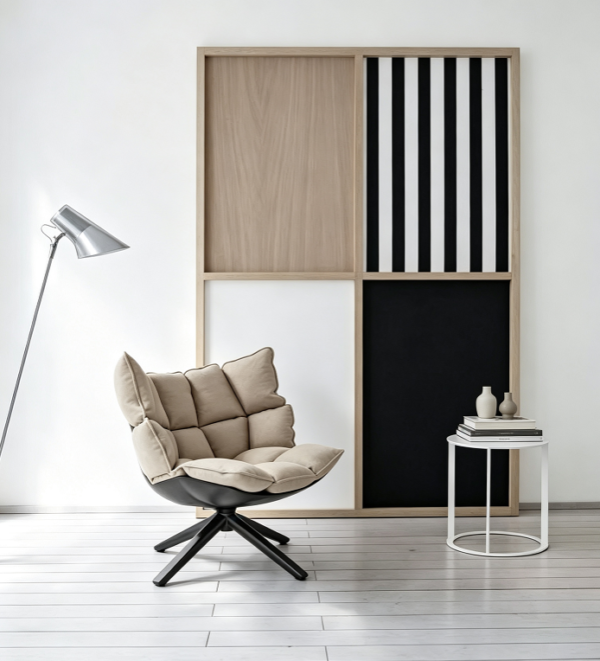 B&B Husk Chair for Contemporary Villa Living Spaces