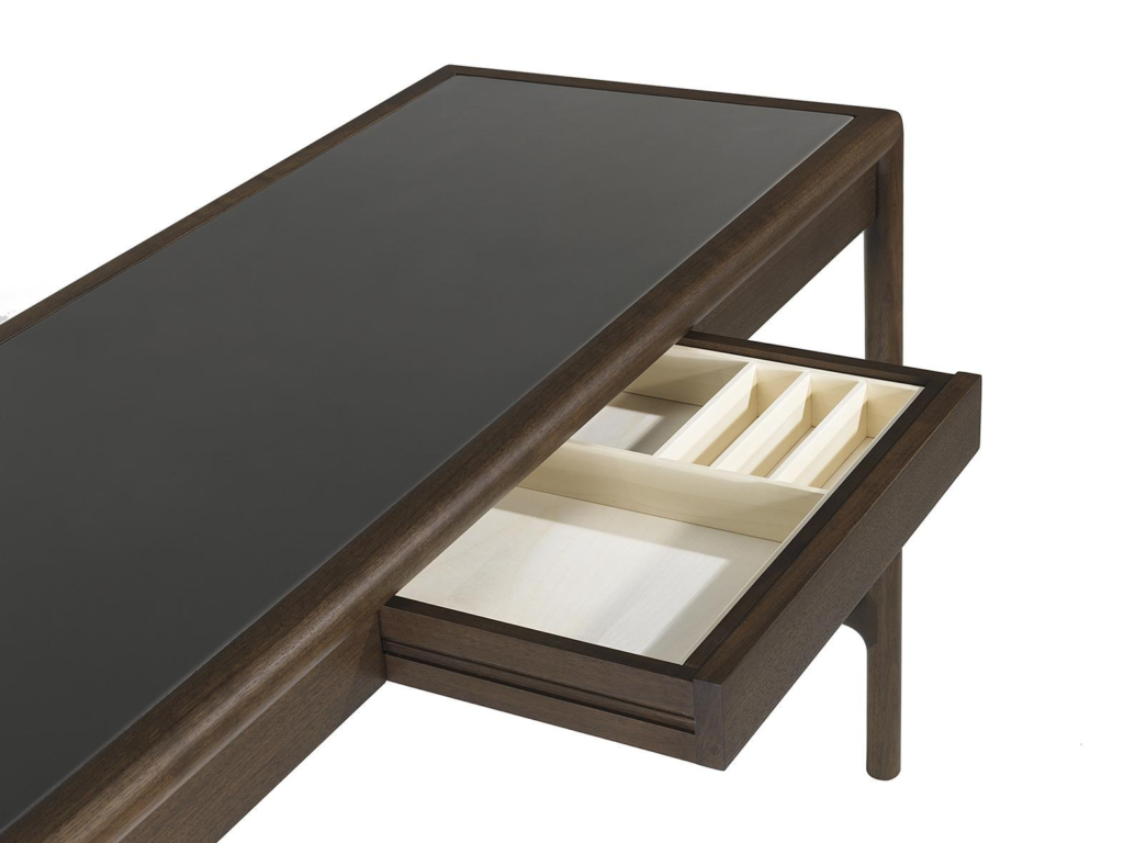 hand rubbed oil finish custom desk low sheen grain